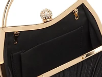 Glitter Pleated Satchel
