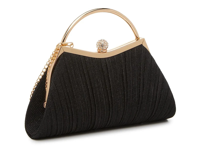 Glitter Pleated Satchel