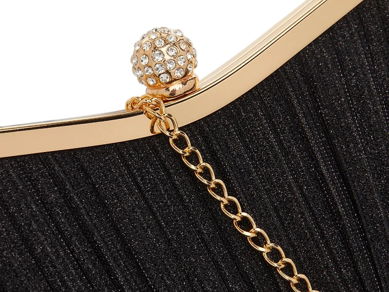 Glitter Pleated Satchel