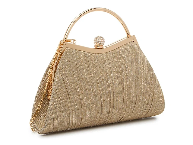 Glitter Pleated Satchel