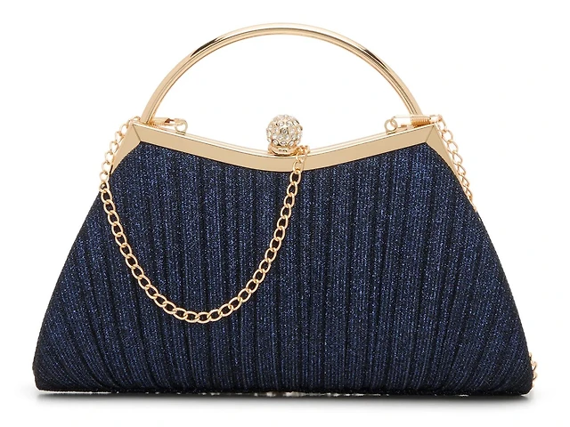 Glitter Pleated Satchel