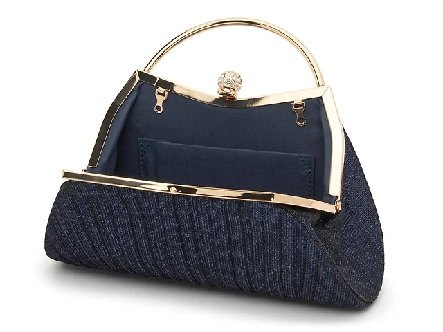 Glitter Pleated Satchel