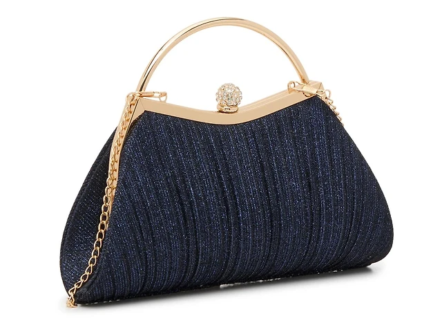 Glitter Pleated Satchel