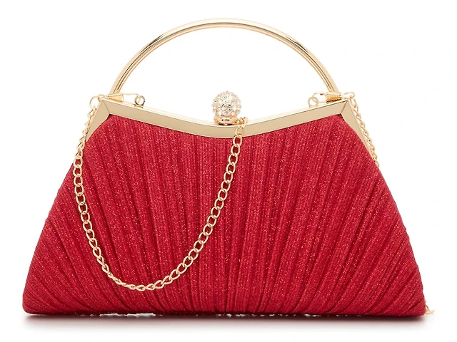 Glitter Pleated Satchel