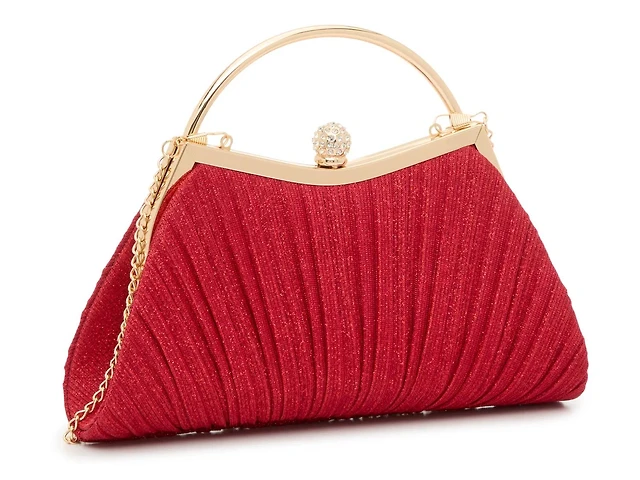 Glitter Pleated Satchel