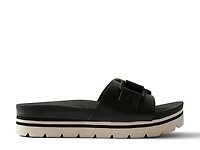 Banded Horizon Buckle Slide Sandal