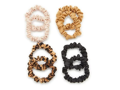 Skinny Satin Scrunchie Set - 8 Pack