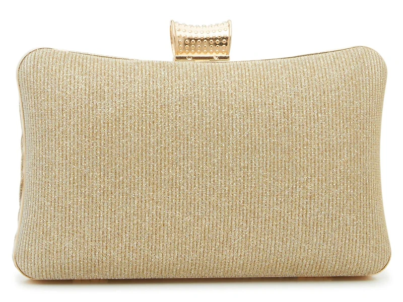 Glitter Pleat Clutch