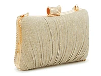 Glitter Pleat Clutch