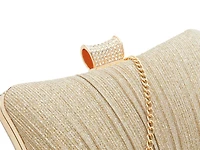 Glitter Pleat Clutch