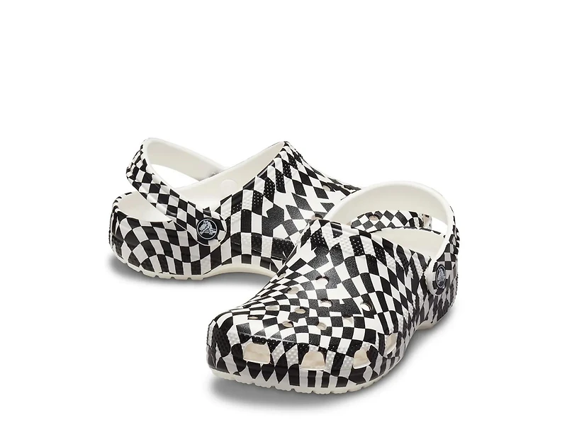 Classic Warped Checker Clog - Kids'