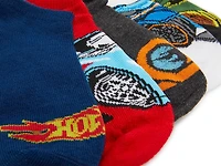 Hot Wheels Kids' No Show Socks - 5 Pack