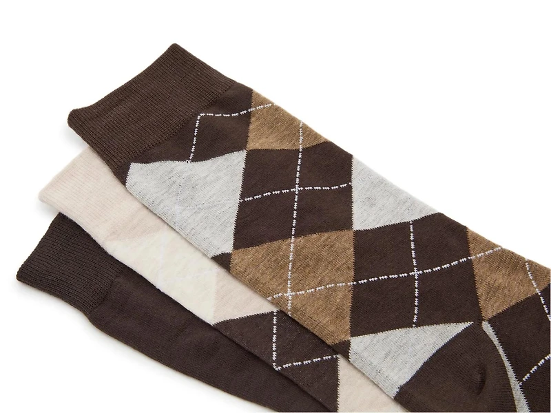 Argyle Men's Crew Socks - 3 Pack