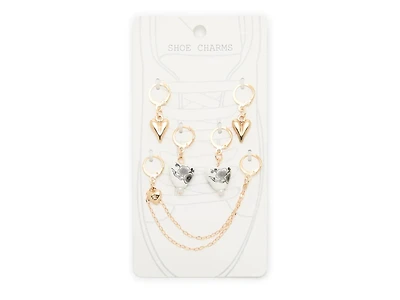 Multi Heart Shoe Charms - 5 Pack