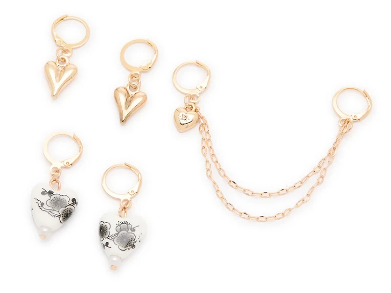 Multi Heart Shoe Charms - 5 Pack
