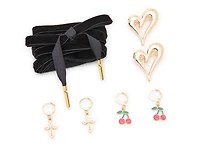 Cherry Cross Shoe Charms & Laces - 8 Pack