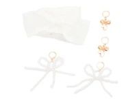 Bow Mesh Shoe Charms & Laces - 6 Pack