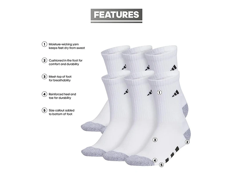 Athletic Cushioned Kids' Crew Socks