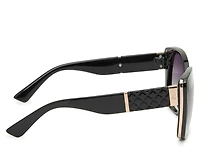 Quilted Cat Eye Sunglasses