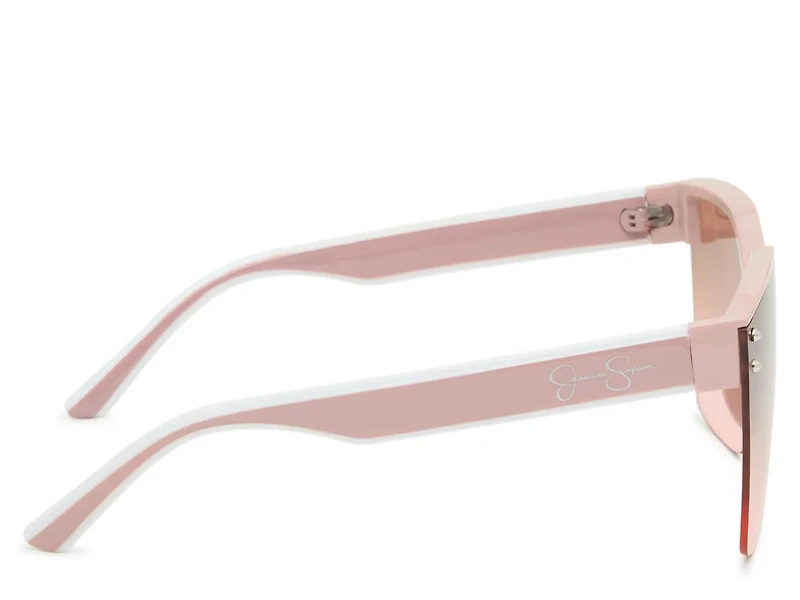 Rimless Shield Oversized Sunglasses