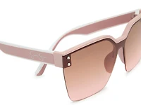 Rimless Shield Oversized Sunglasses