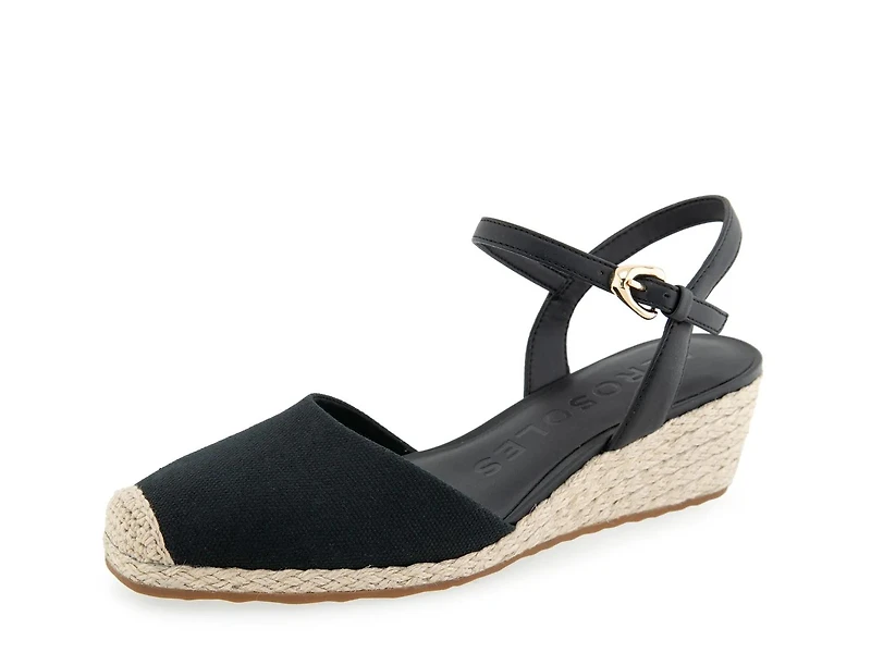 Real Espadrille Wedge Pump