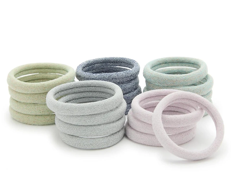 Seamless Shimmer Hair Ties - 20 Pack