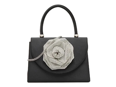3D Flower Satin Satchel