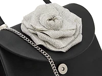3D Flower Satin Satchel