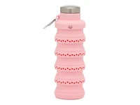 Collapsible 17-Oz. Heart Print Water Bottle