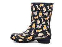 Printed Dog Classic Mid Rain Boot