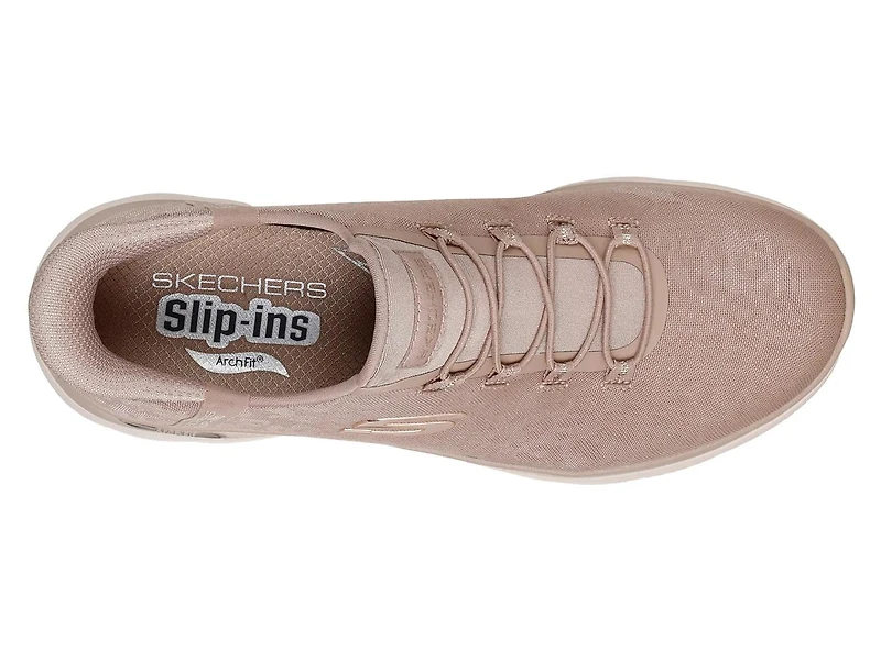 Hands Free Slip-ins Arch Fit Summits Luxe Leopard Slip-On Sneaker - Women's