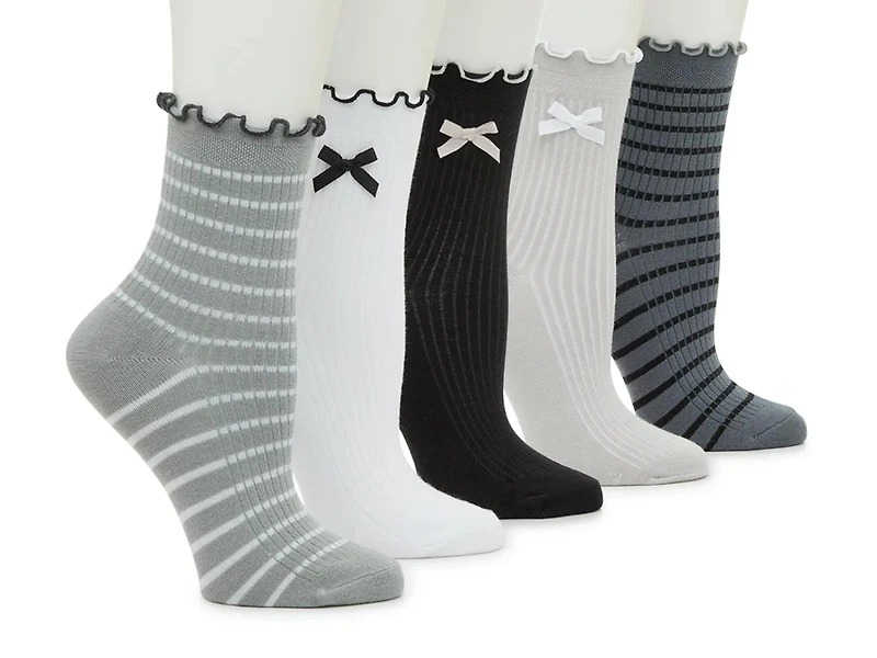 Bow Stripe Women's Ankle Socks