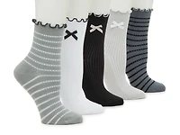 Bow Stripe Women's Ankle Socks