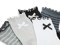Bow Stripe Women's Ankle Socks