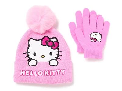 Hello Kitty Kids' Beanie & Glove Set