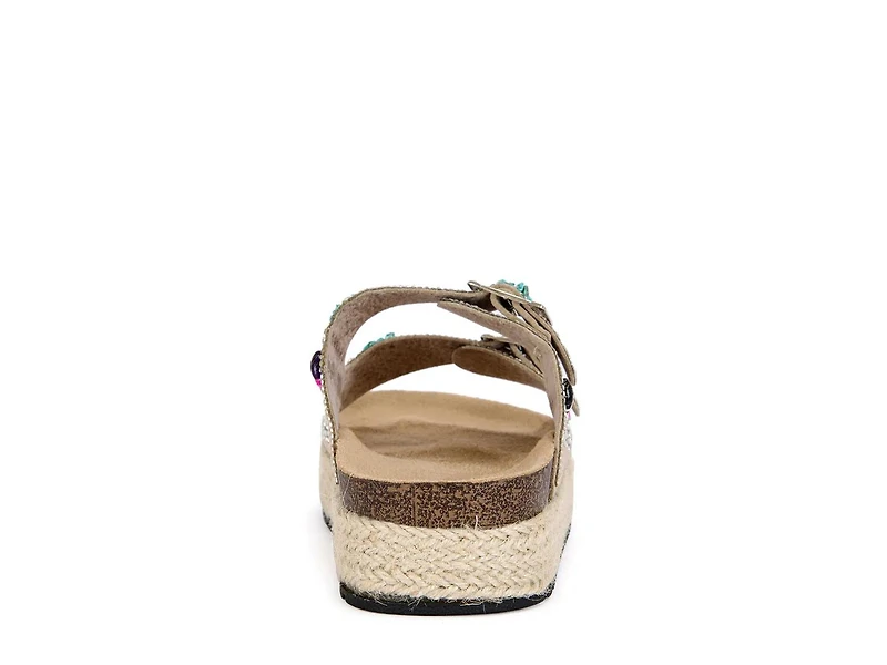 Kaylum Espadrille Platform Slide Sandal