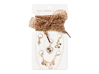 Leopard Chiffon Shoe Charm Set