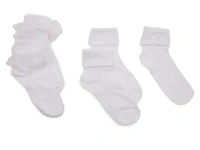 Turn Cuff Kids' Ankle Socks - 3 pack