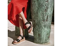 Crepe Wedge Sandal
