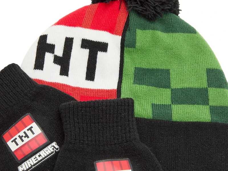 Minecraft Kids' Beanie & Glove Set - 2 Pack