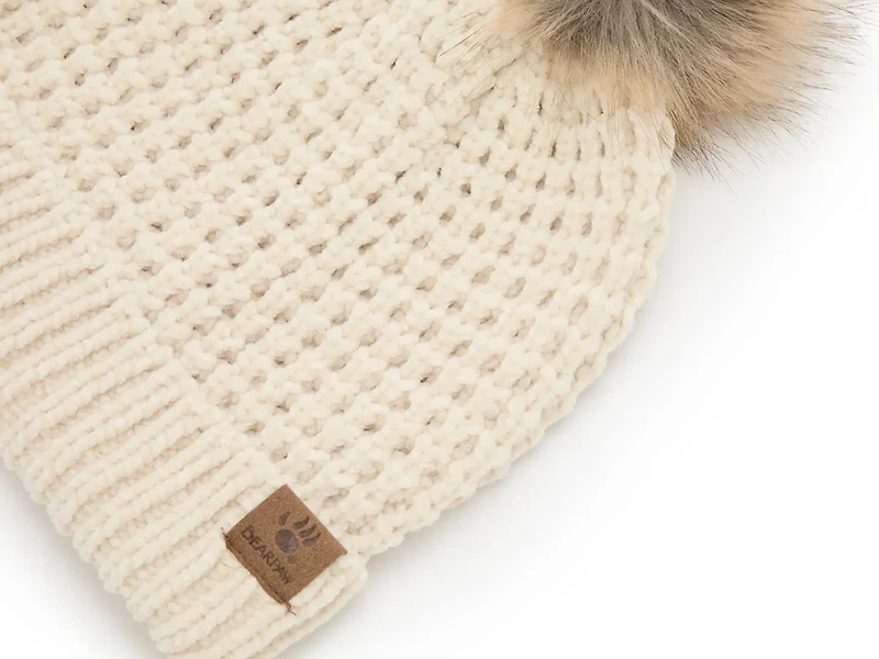 Waffle Chenille Pom Beanie