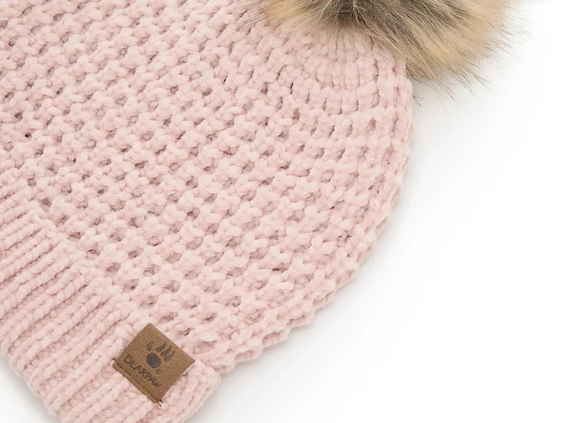 Waffle Chenille Pom Beanie