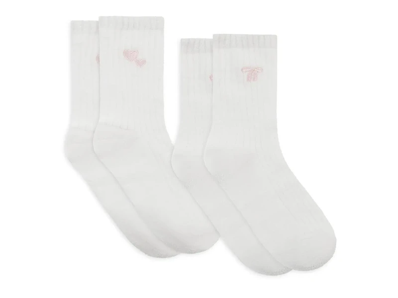 Embroidered Women's Crew Socks