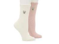 Embroidered Women's Crew Socks