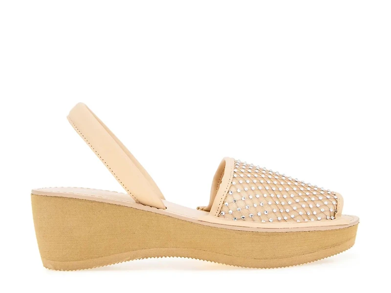 Fine Glass Wedge Sandal