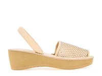 Fine Glass Wedge Sandal