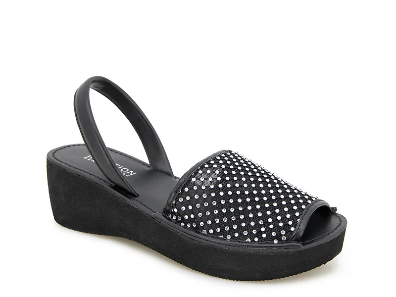 Fine Glass Wedge Sandal