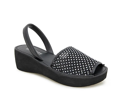 Fine Glass Wedge Sandal