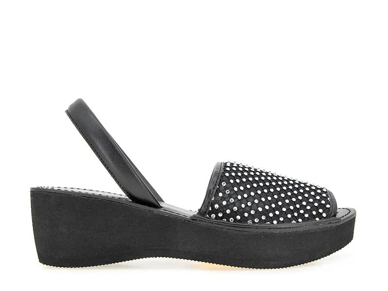 Fine Glass Wedge Sandal